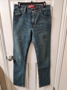 Arizona Jean Company Men's Straight Blue Denim Jeans